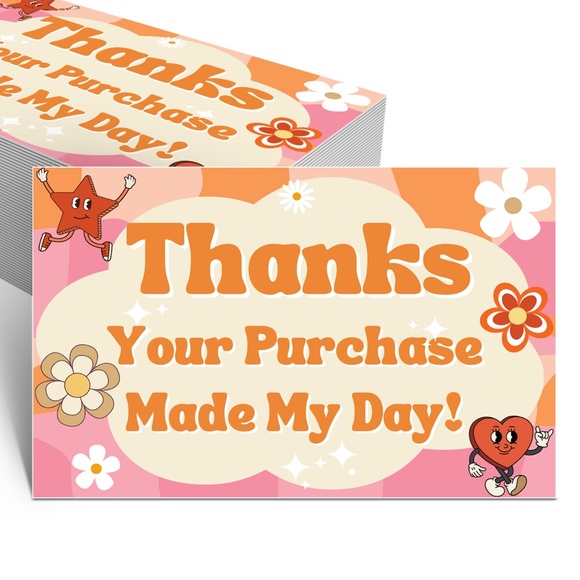 4"x6" Thank You Card (Packaging Insert) - Create a Positive Unboxing Experience - Picture 1 of 2